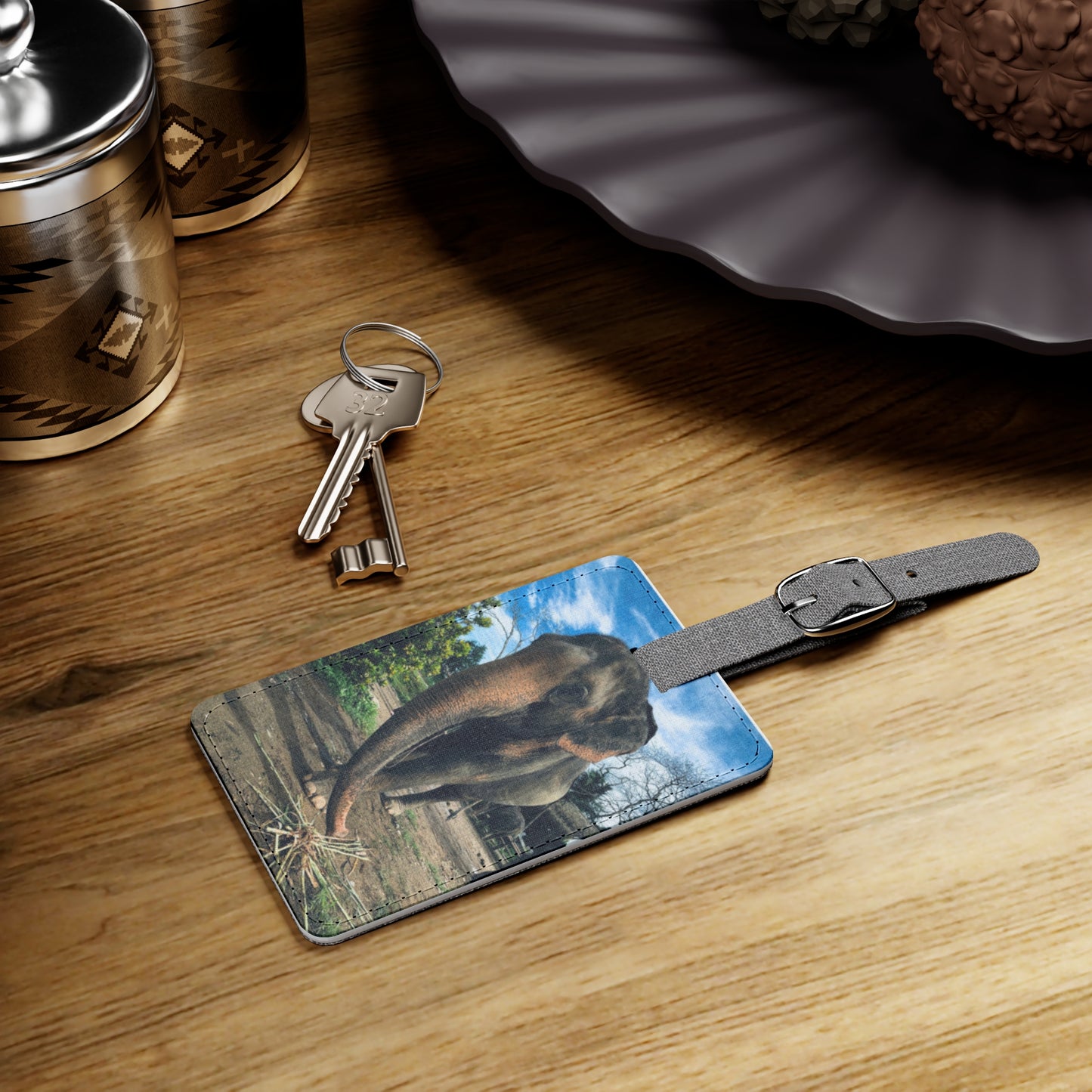 Elephants of Thailand (Saffiano Polyester Luggage Tag)