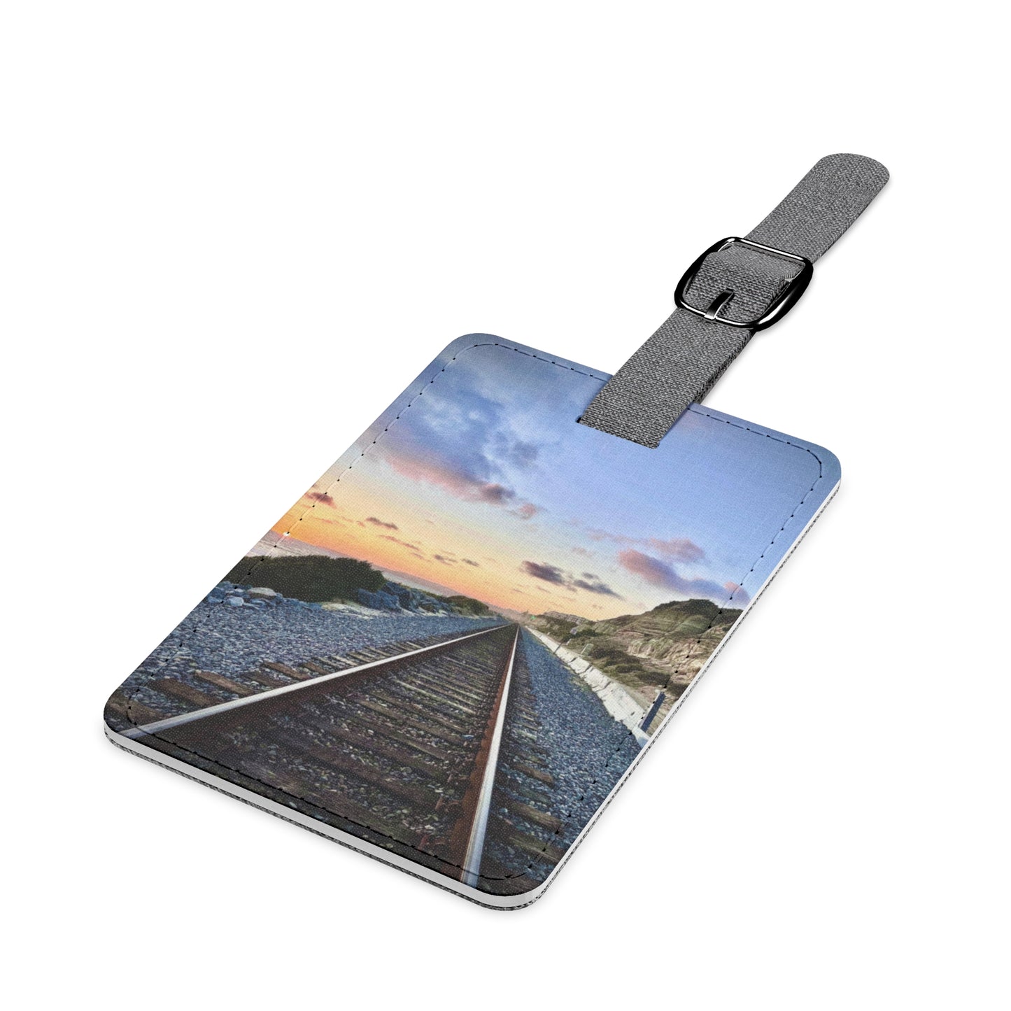 "San Clemente" (Saffiano Polyester Luggage Tag)