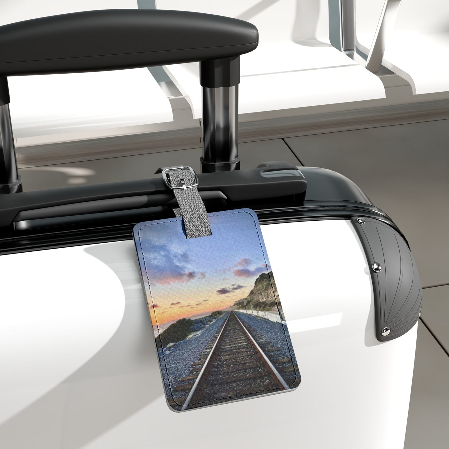 "San Clemente" (Saffiano Polyester Luggage Tag)