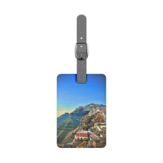 "Santorini" (Saffiano Polyester Luggage Tag)